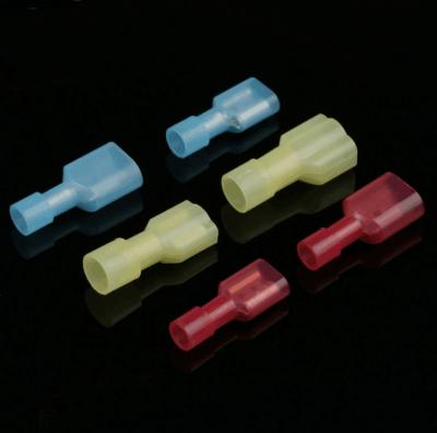 China Boats and Automobiles Cable Nylon Connector 1.25-250 Inserts 6.35 Male and Female Butt Fully Insulated Terminals for sale