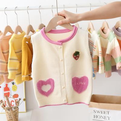 China 2020 Autumn Korean Trend Baby Casual Sweater Knitted Children's Sleeveless Vest for sale