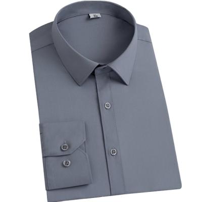 China 2021 Hot Selling Stretch Shirt Mens Various Occasions Anti-Pilling Mens Solid Color Casual Shirts for sale