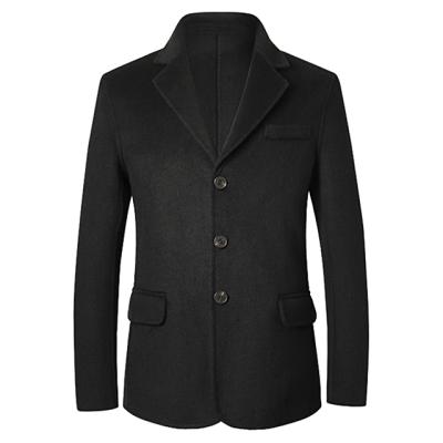 China High-end Reversible Cashmere Blend Autumn Short Jacket Wool Coat Hot Selling Stylish Overcoat For Men for sale