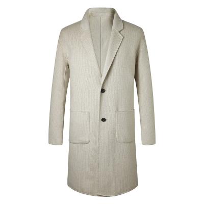 China New Good Quality Long Turn-Down Lapel Blend Coat Men's Straight Coat QUICK DRY Stylish Men's Wool Coat for sale