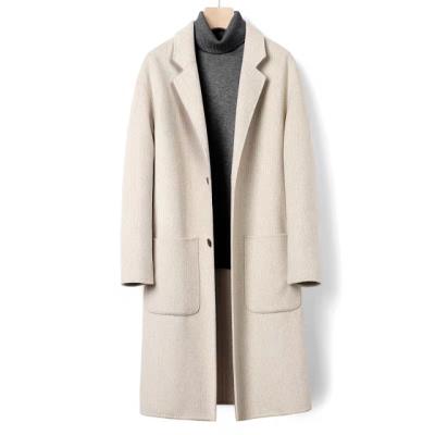 China High quality QUICK DRY Costom stylish warm stylish men's woolen coats comfort temperament lapel premium cashmere coats men for sale