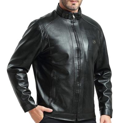 China Fashion Regular High Quality Leather Jacket Men Top Style Leather Jacket for sale