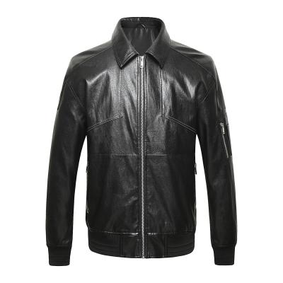 China Plus Size QUICK DRY High Quality Zipper Leather Jacket For Men Leather Coats zu verkaufen