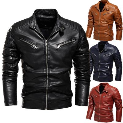 China Factory direct high quality QUICK DRY materials brown leather jacket men's motorcycle leather coats zu verkaufen