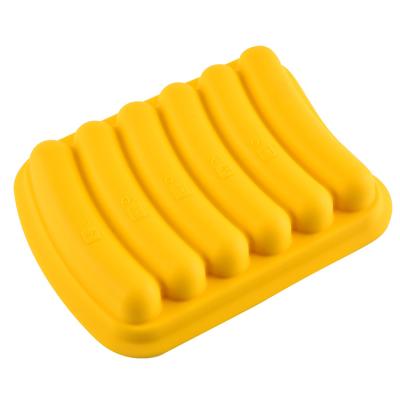 China Factory Sale Sausage Easy Release Stocked Cooking Hot Dog Tray Silicone Mold for sale