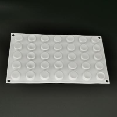 China Factory Supply Sustainable Round Shape Reusable 35 Holes Silicone Ice Cream Molds Trays for sale