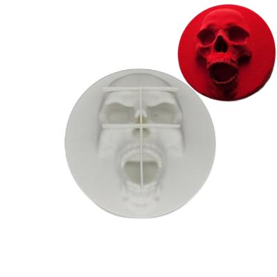 China China Supplier Viable Wholesale Halloween Skull Form Reusable Pastry Cake Silicone Mold for sale