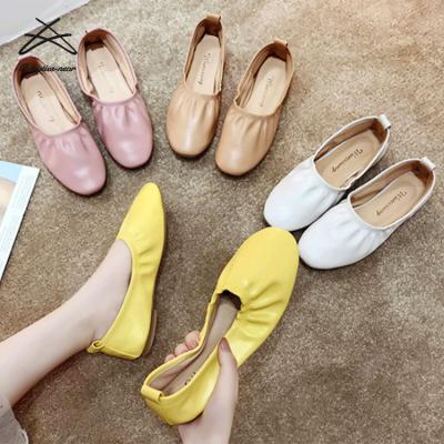 China New Design Lightweight Women's Nurse Business Soft Stretch Leisure Shoes Lady Rubber Casual Women's Loafer Flat Shoes for sale