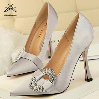 China 2022 Fashion Trend Office Ladies Commercial Office Ladies Wedding Bridal Pumps Heel Elegant Shoes for sale