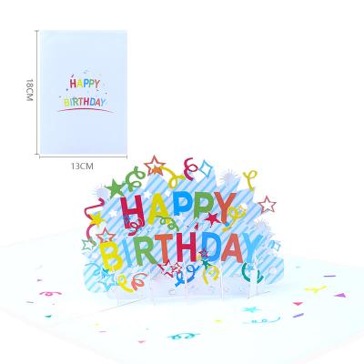 China Europe Happy Birthday Card For Party Invitation Card 3D Pop Up Greeting Card Paper Gift for sale