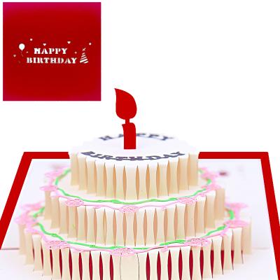 China Europe Happy Birthday Card With Envelope Party Invitation Pop Card Custom 3D Printing Greeting Card for sale