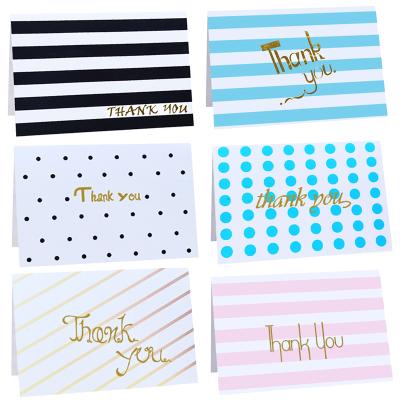 China Europe Thank You Cards With Envelopes Gold Foil Printing Greeting Cards Wedding Bridal Shower Kraft Paper for sale