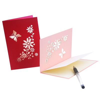 China Floral Japan Thank You Cards Envelopes For Occasion Greeting Cards Bridal Shower Butterfly Wedding Stationery for sale