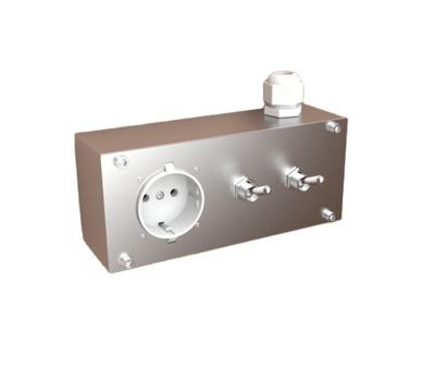 Cina innovative vintage toggle switch box light switch with stainless steel box wall built-in or wall mounted in vendita