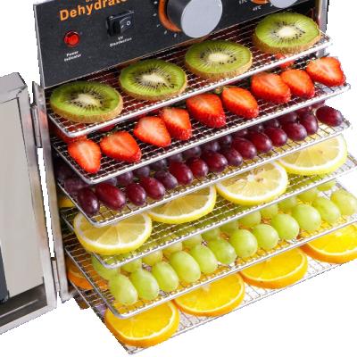 China food & Factory 6 Trays Best Selling Fruit Beverage and Snacks Food Dehydrator Fruit Drying with Stainless Steel Trays for sale