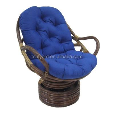 China Fire Retardant Blue Custom Tufted Egg Chair Outdoor Garden Patio Cushion for sale