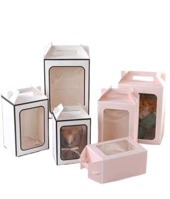 China Recyclable Custom Packaging Box For Toy Gift Packaging With Clear Plastic Window for sale