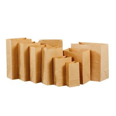 China Recycled Materials Kraft Paper Recyclable Brown Paper Bag With Rope Handle Your Logo Flat Handle Kraft Paper Shopping Paper Bag for sale