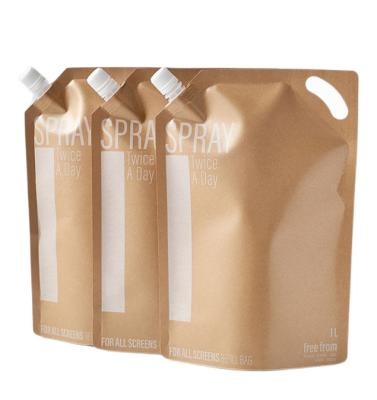 China Recyclable Custom Bag Biodegradable Kraft Paper Bags Spring Pouch for sale