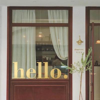 China Custom transparent waterproof single shop window stickers doors and doors style Windows glass wall and decoration stickers for sale