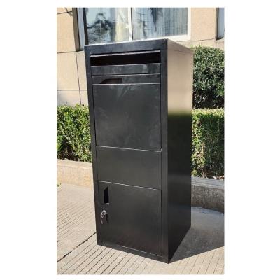 China Outdoor Security Home Large Metal Parcel Box Delivery Mailbox Drop Box Courier Mail Letter Box for sale