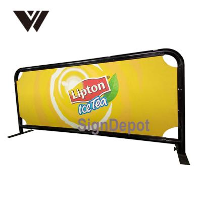 China Full Color Cafes PVC Vinyl Print Around Tube Custom Material Frames Promotion Restaurant Banner Stand for sale