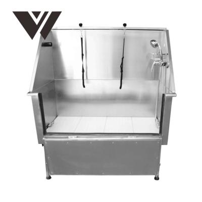 China Stocked Durable Stainless Steel Weldon Pet Bath Dog Wash Dog Grooming Tubs Custom Made Durable Pet Bath for sale