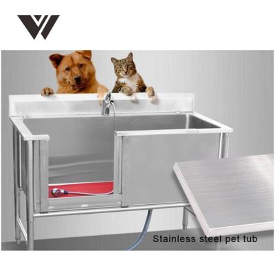 China Weldon Stocked Most Competitive Price Stainless Steel Electric Dog Grooming Bathing Tub Supplier for sale