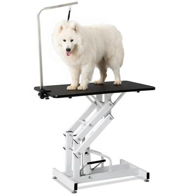 China Sustainable Pet Dog Cat High Lift Adjustable Electric Foldable Hydraulic Equipment Dog Grooming Tables For Dogs for sale