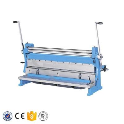 China Building material stores sheet metal cutting and rolling bending machine 3 in 1 manual shear bending rolling machine with cheap price for sale