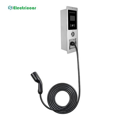 China Security 3 phase APP IP 66 ev 32a ev 22KW wireless charger wallbox for sale