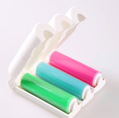 China Travel Washable Folding Portable Mini Sticky Washable Lint Roller For Hair Clothes Dust Cleaner for sale