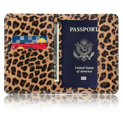 China New Design Travel Wallet Passport NATIONAL Leopard Print Card Holder for sale