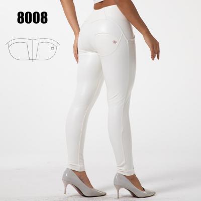 China Shascullfites Melody White Leggings Winter Warm PU Breathable Pants For Women for sale