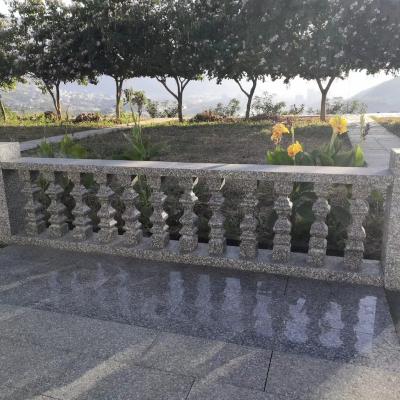 China Modern European Style Factory Hand Carving Ice Flower Granite Stone Railing For Outdoor Blue 100% Natural Granite Polished Quarry Owner for sale