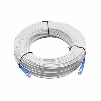 China Indoor /outdoor used flat fiber optic drop cable 50m 100m 200m high quality round FTTH patch cord for sale