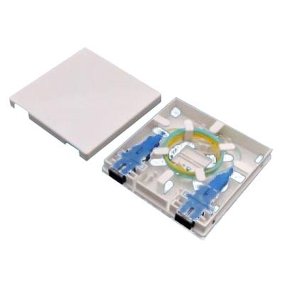 China FTTH Fiber Optic Junction Box 86*86*19 White Indoor SC Or LC Adapter FTTH Fiber Optic Panel for sale