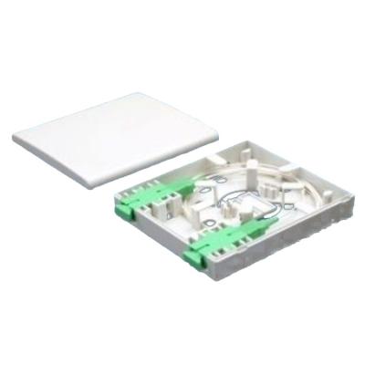 China FTTH Fiber Optic Junction Box 86*86*23 White Indoor SC Or LC GPMB-B FTTH Adapter Equipment Fiber Optic Panel for sale