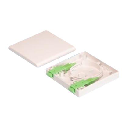 China FTTH Fiber Optic Junction Box 86*86*23 White Indoor Adapter SC Or LC GPMB-A FTTH Fiber Optic Panel for sale