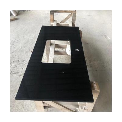 China Contemporary Artificial Black Quartz Countertops for sale