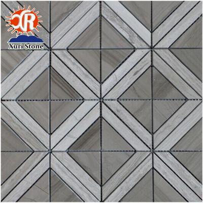 China Bathroom Mosaic Athens Wooden Exquisite Marble Grain, Hotel Decorative Stone for sale