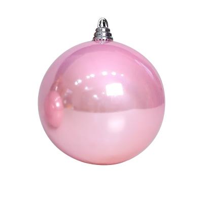 China 2 pc/set 15cm Plastic Christmas Tree Decoration Ornaments Chandelier Glitter Frosted Plastic Balls for sale