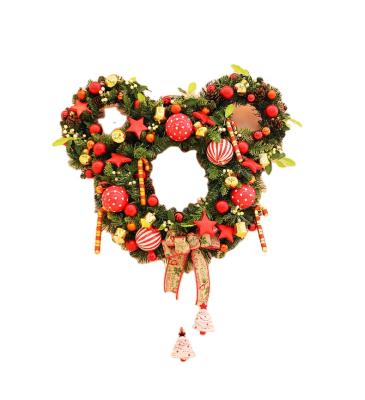 China Luxury Toad Vine Wreath For Christmas Decorations Indoor Christmas Wreath Decoration Diameter 65cm*60cm Customized Teddy Bear Decor for sale