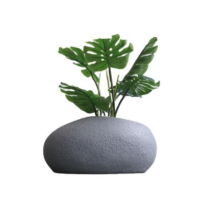 China Bonsai Environmental Friendly Home Decor Green Leaf Tortoise Planter Egg Dinosaur Sandstone Decoration Art Indoor Sets for sale