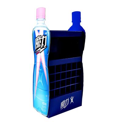 China Show Advertising Bottle Display Pop Cardboard Material Custom Paper Material Floor Display For Beverage / Drinks for sale