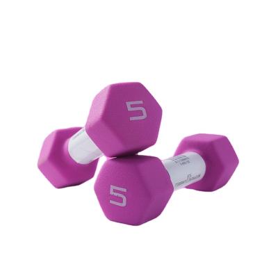 China Sponge Type Colorful Thick Coating Neoprene Fitness Dumbbell High Density Non-slip Style New 5 Pound Dumbbells for sale