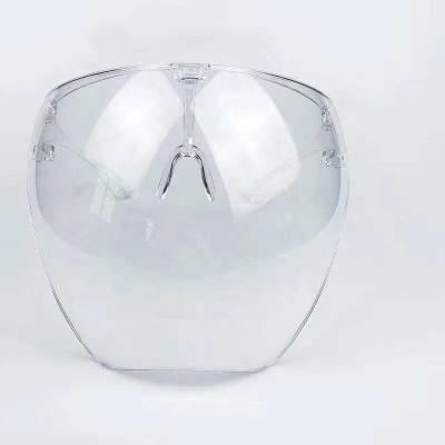 China Decoration Hot Sale Over Sized Men Women Fashion Clear Face Mask Sunglasses for sale