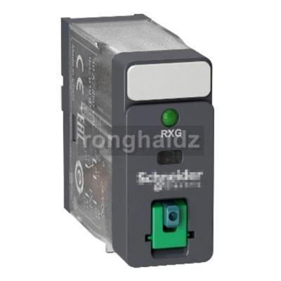 China 24VDC 5A 250VDC 2CO Plug-in Relay RXG22BD RXG22BD RXG22BD Lockable TEST Key LED Interface for sale