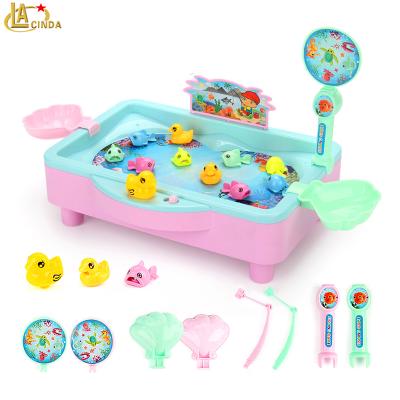 China Plastic Funny Fishing Game Fishing Toy Set Electric Educational Children Fishing Toy for sale